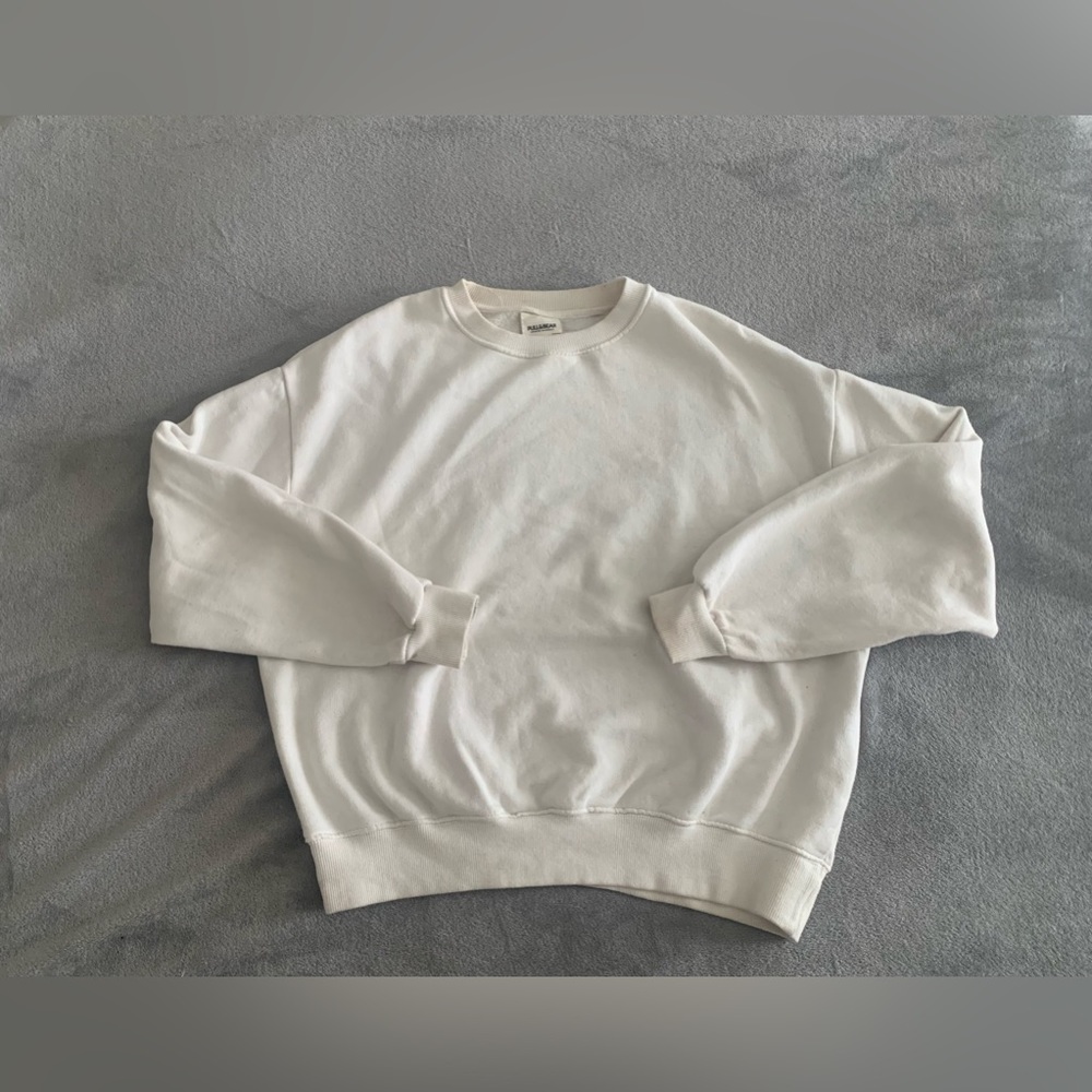 Pull & Bear white hoodie